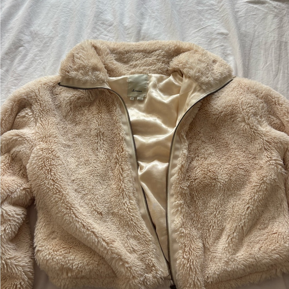 Elevenses Cream Teddy Jacket